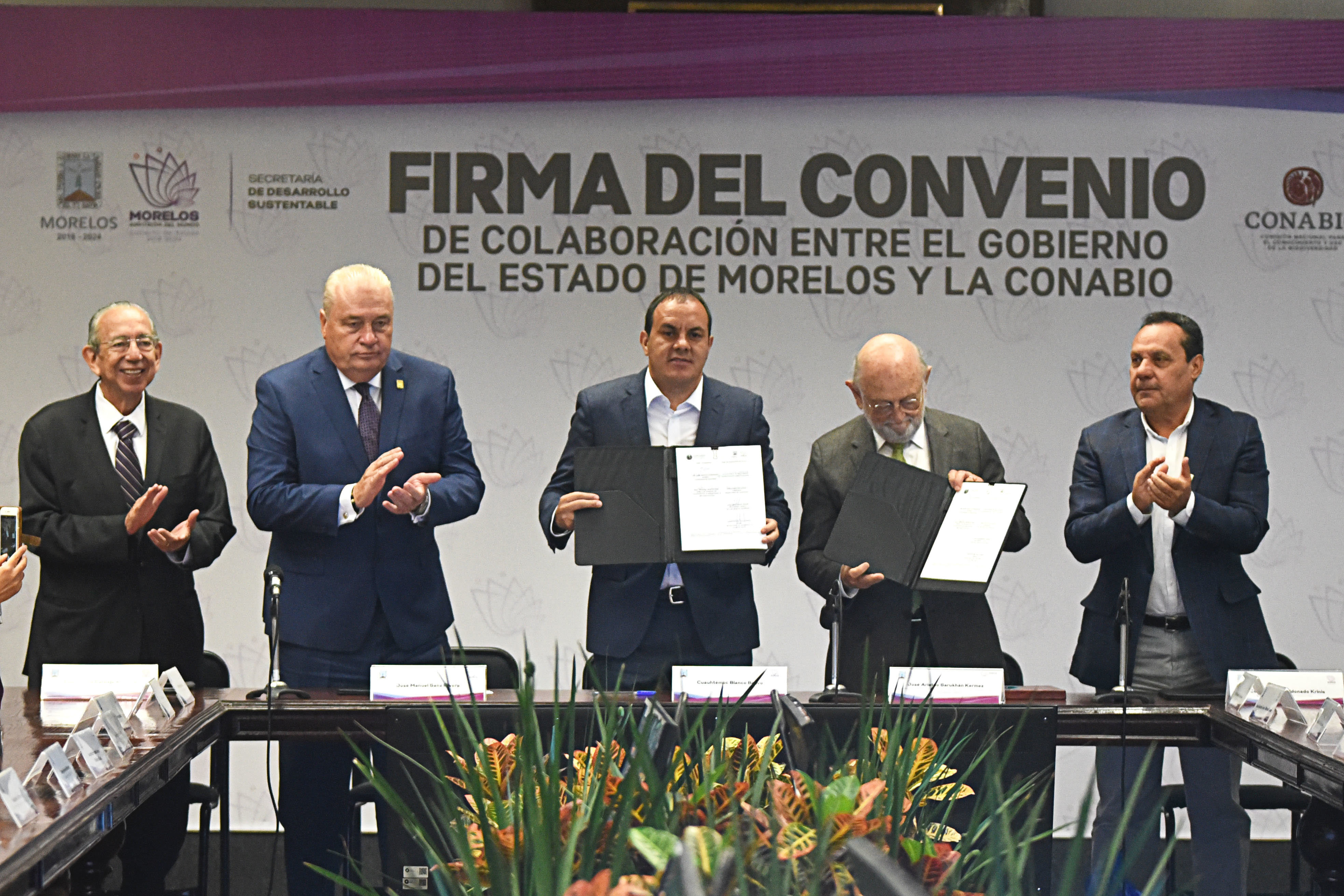 Firman convenio de colaboración gobierno del estado y Comisión Nacional ...