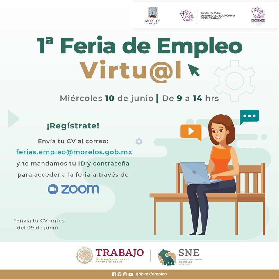 Convoca SNE Morelos a primera Feria de Empleo Virtual – Zona Centro ...